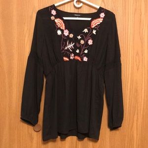 Black Floral Lace Top